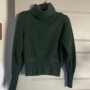 Elegant Green Turtleneck Sweater